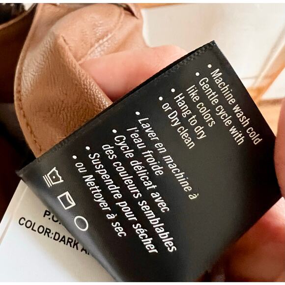 Paige Stella Super High Waist Straight Leg Faux Leather Pants Dark Argan - Picture 8 of 8